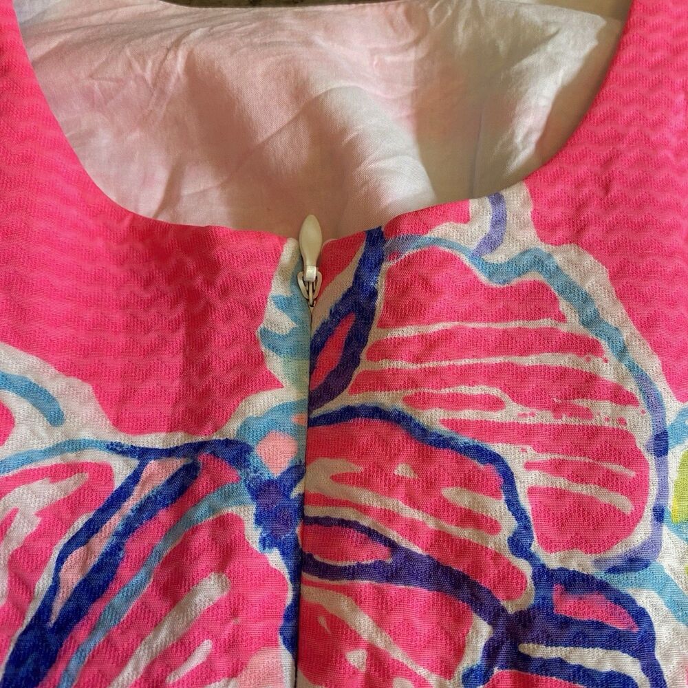 Lilly Pulitzer Iggy Shift Dress Womens Size 0 Kir Royal Swept By The Tides EUC! - Picture 6 of 13